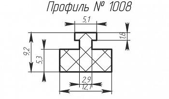 Силиконовый профиль H-1008