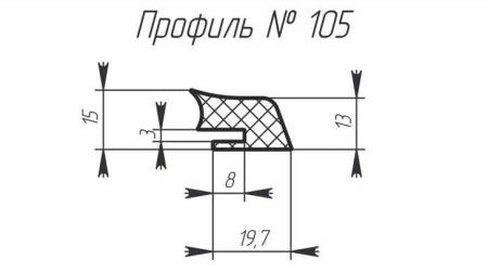 Силиконовый профиль H-105