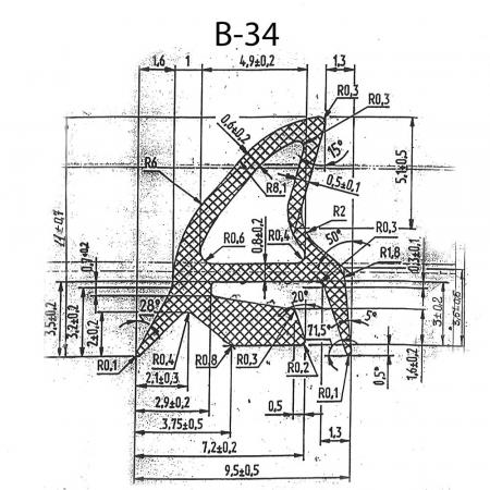 Силиконовый профиль B-34