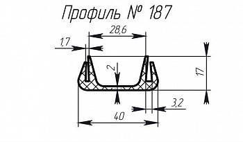 Силиконовый профиль H-187