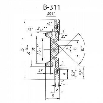 Силиконовый профиль B-311