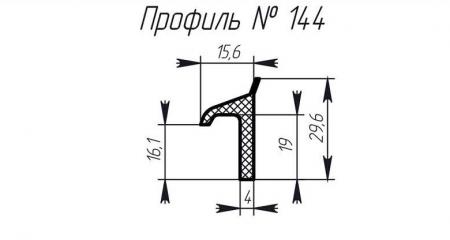 Силиконовый профиль H-144