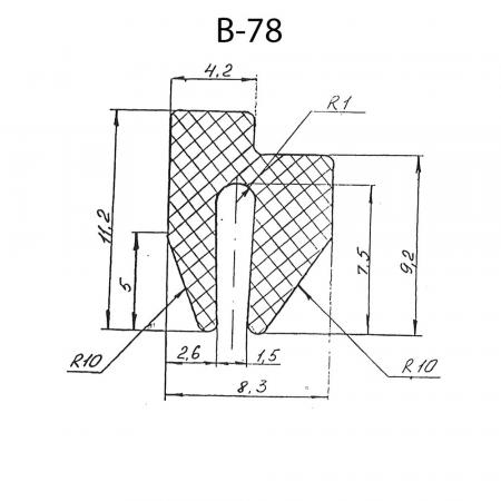 Силиконовый профиль В-78