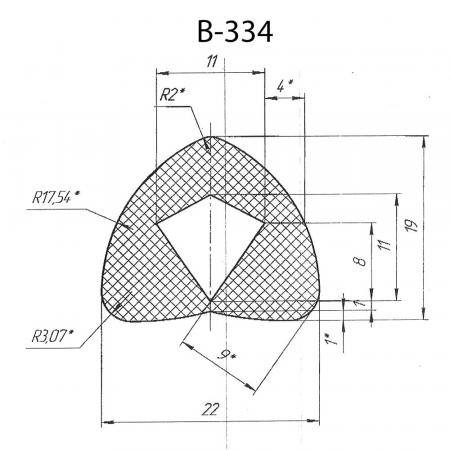 Силиконовый профиль B-334