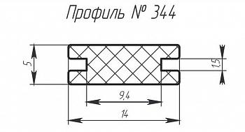 Силиконовый профиль H-344