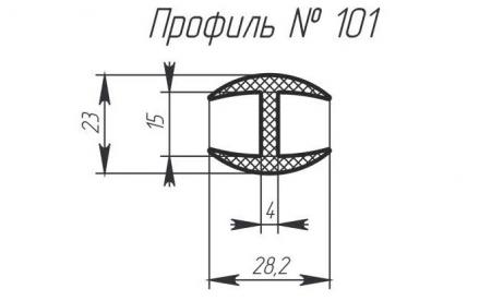 Силиконовый профиль H-101