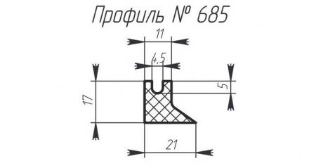 Силиконовый профиль H-685