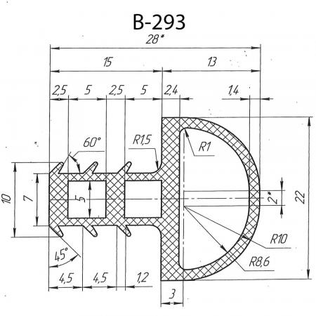 Силиконовый профиль B-293