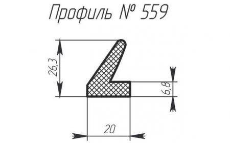 Силиконовый профиль H-559