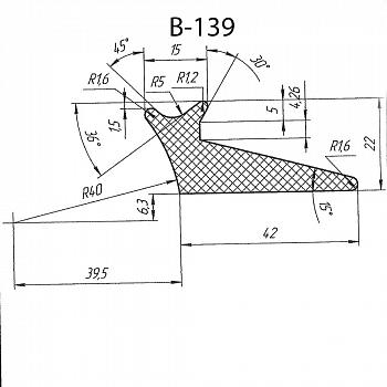 Силиконовый профиль B-139