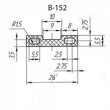 Силиконовый профиль B-152