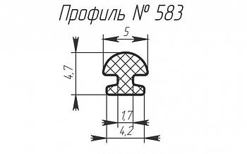 Силиконовый профиль H-583