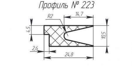 Силиконовый профиль H-223
