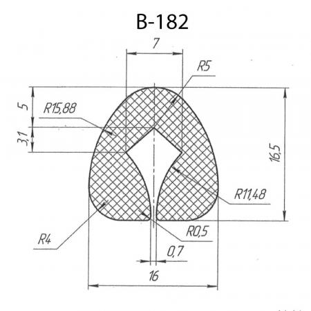 Силиконовый профиль B-182