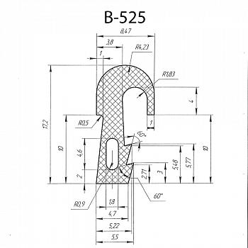 Силиконовый профиль B-525