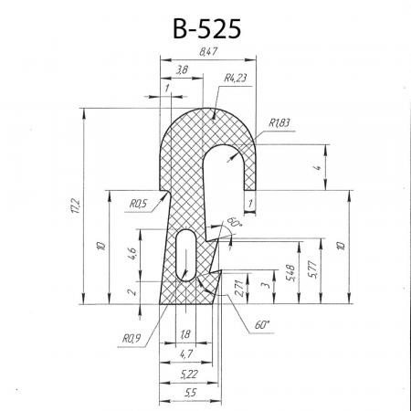 Силиконовый профиль B-525