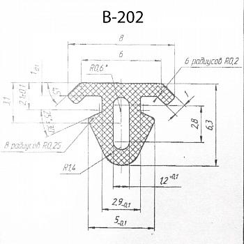 Силиконовый профиль B-202