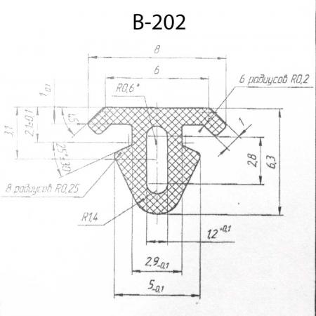 Силиконовый профиль B-202