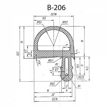 Силиконовый профиль B-206